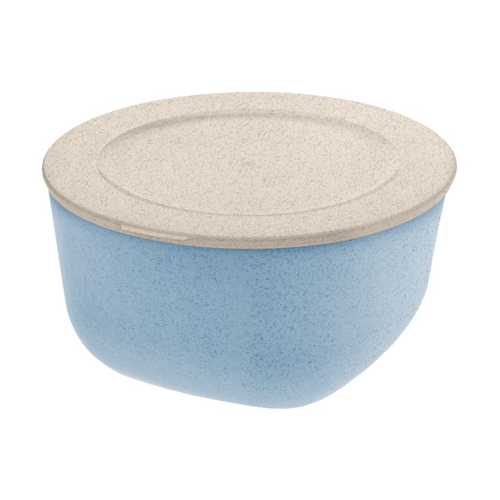 Connect tigela/bacia com tampa 2 L em termoplástico biocircular - Azul flor natural - Koziol