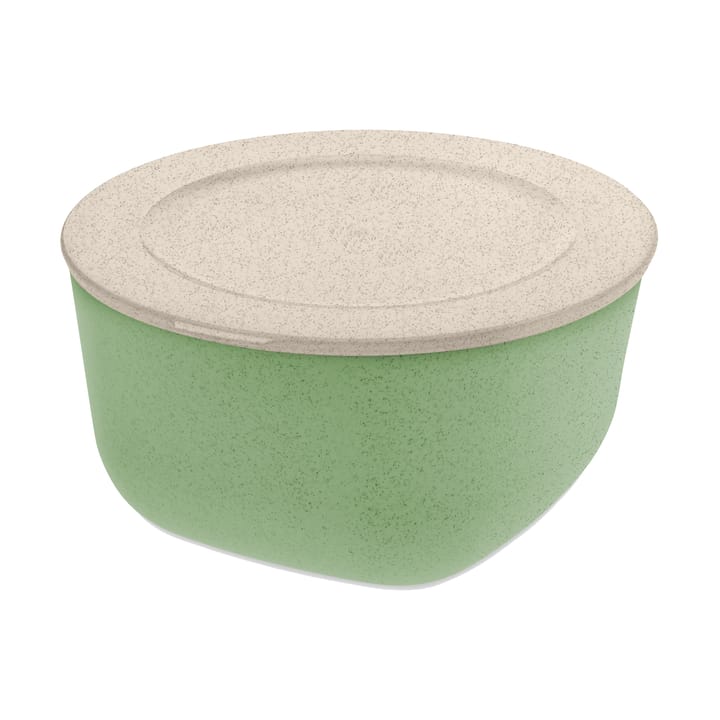 Connect tigela/bacia com tampa 2 L em termoplástico biocircular - Verde folha natural - Koziol
