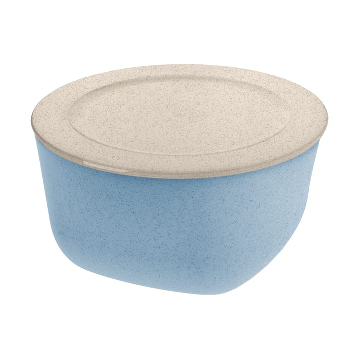 Connect tigela/bacia com tampa 4 L em termoplástico biocircular - Azul flor natural - Koziol