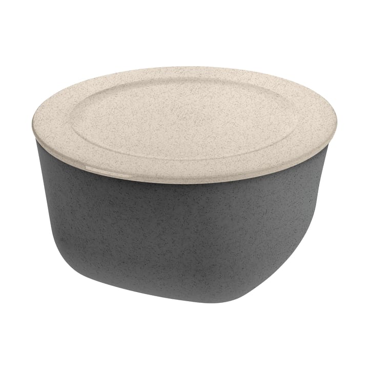 Connect tigela/bacia com tampa 4 L em termoplástico biocircular - Cinza freixo natural - Koziol