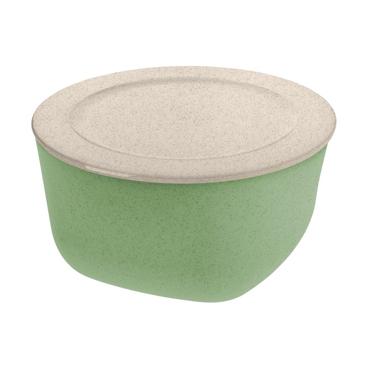 Connect tigela/bacia com tampa 4 L em termoplástico biocircular - Verde folha natural - Koziol