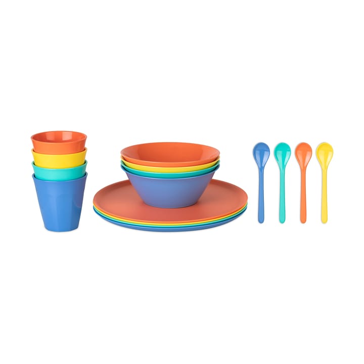 Nora Lollipop conjunto de loiça de 16 peças - Multicolor - Koziol