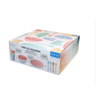 Nora Macarons conjunto de loiça de 16 peças - Multicolor - Koziol