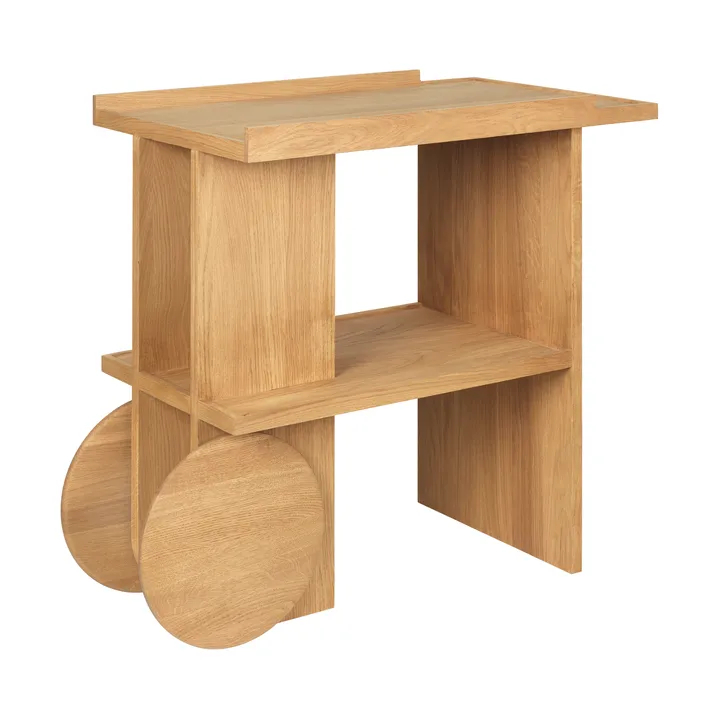 Axis mesa lateral 42x80 cm - Carvalho aquecido laqueado - Kristina Dam Studio