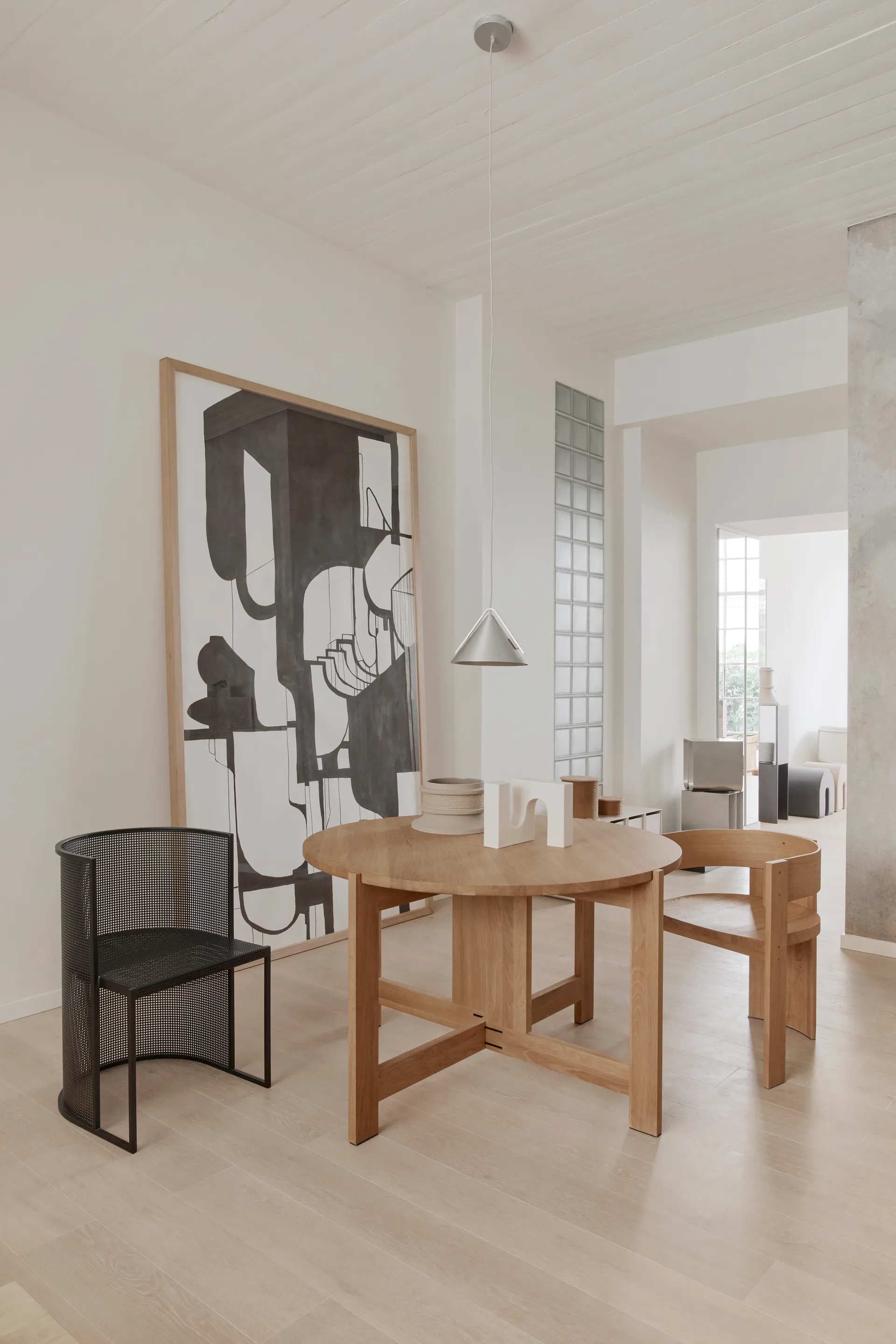 Collector cadeira, Carvalho aquecido laqueado–nogueira Kristina Dam Studio