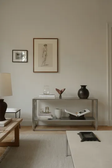 Foldable consola 124x60 cm - Aço inoxidável escovado - Kristina Dam Studio