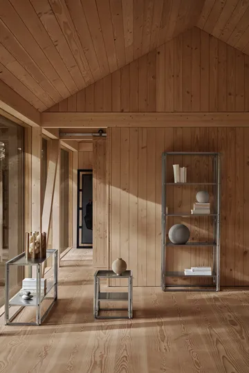 Foldable mesa lateral 40x40 cm - Aço inoxidável escovado - Kristina Dam Studio