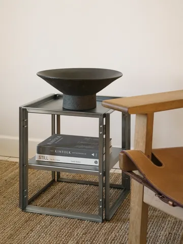 Foldable mesa lateral 40x40 cm - Aço inoxidável escovado - Kristina Dam Studio