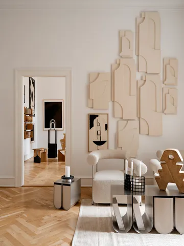 Serif Relief decoração de parede L - Off white - Kristina Dam Studio