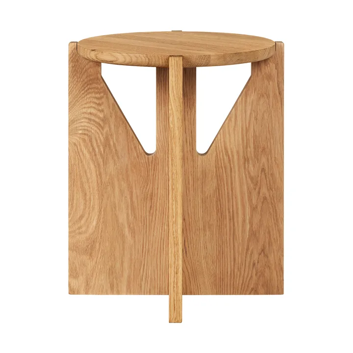 Simple banco redondo Ø36 cm - Carvalho aquecido laqueado - Kristina Dam Studio