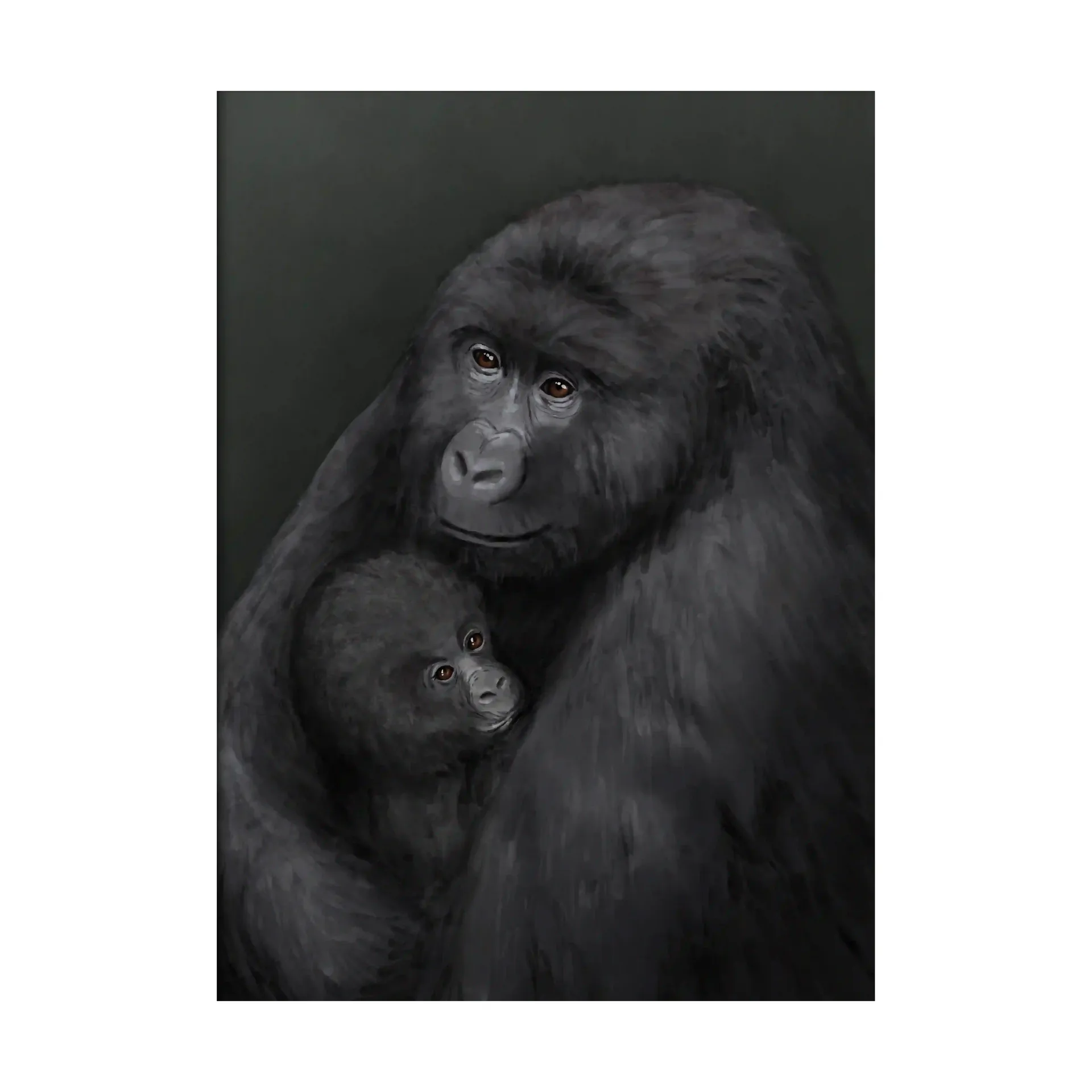 Póster Bergsgorillan, 30x40 cm Kunskapstavlan®