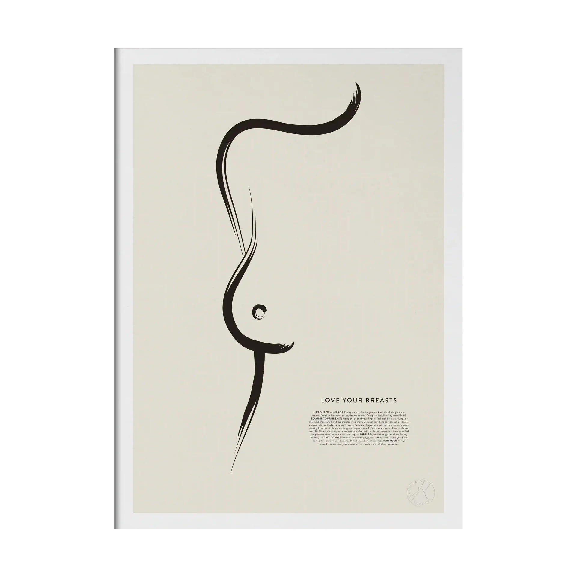 Póster Love your breasts, 50x70 cm Kunskapstavlan®