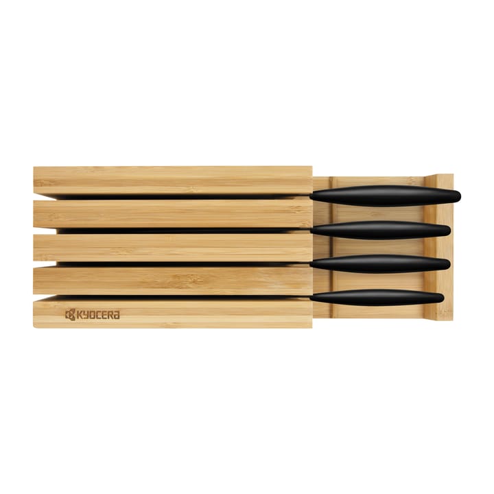 Bloco de bambú para 4 facas Kyocera - 34 cm - Kyocera