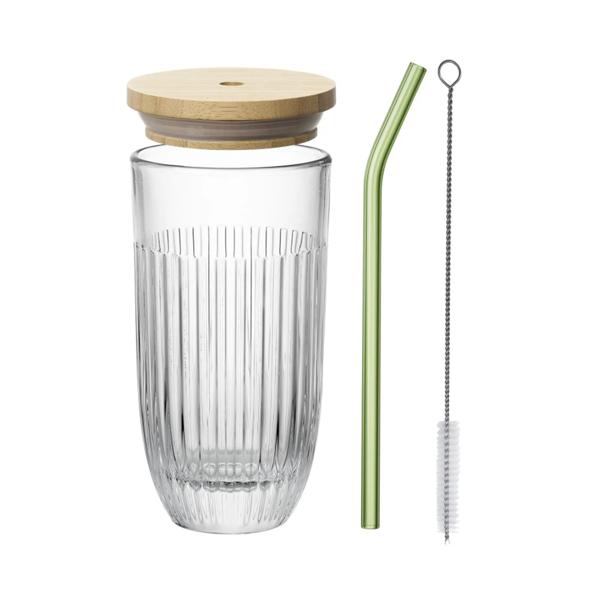 Copos de smoothie Ouessant com tampa e canudo 43 cl, Transparente La Rochère