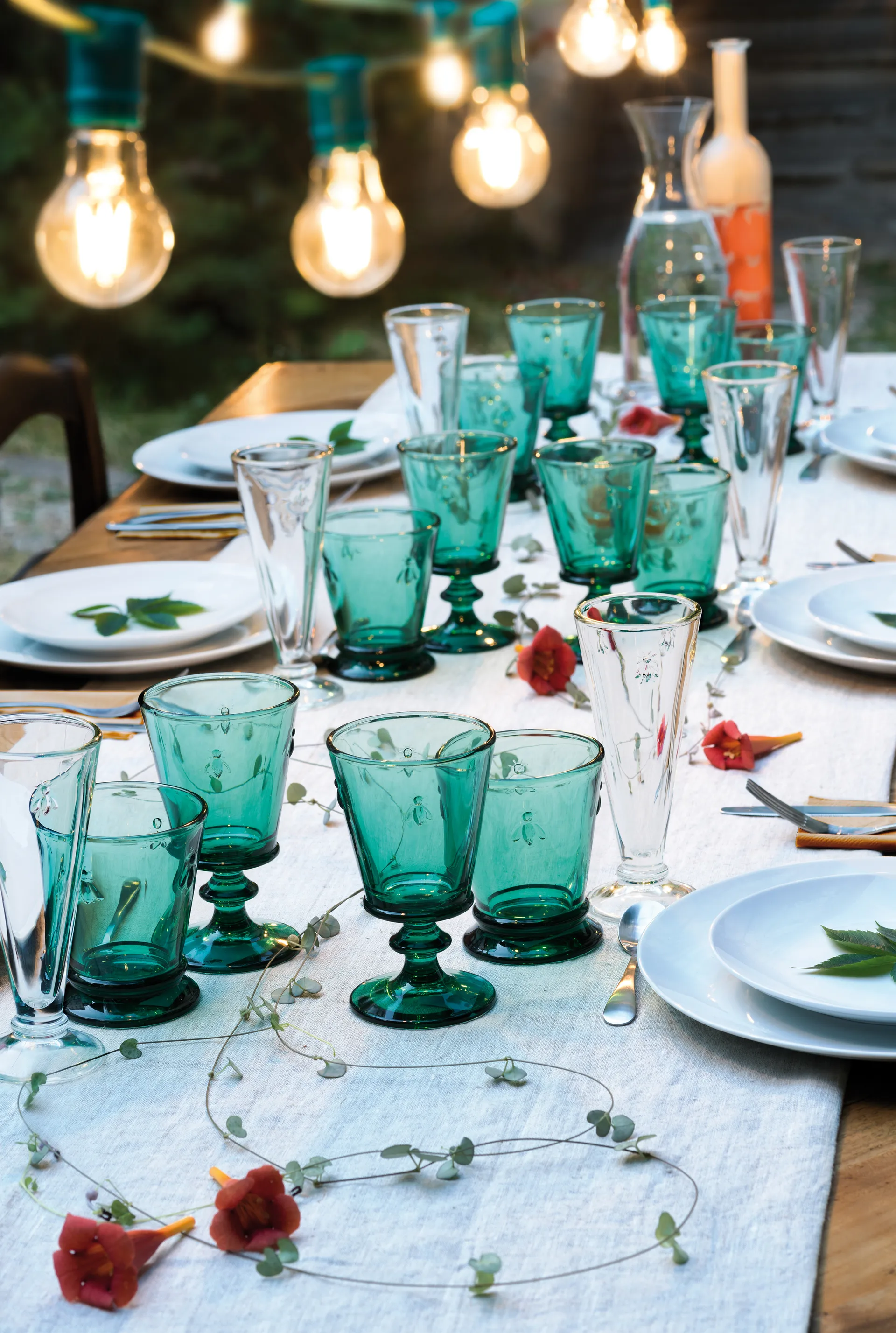 Taça de vinho Abeille 24 cl 6 unid., Verde esmeralda La Rochère