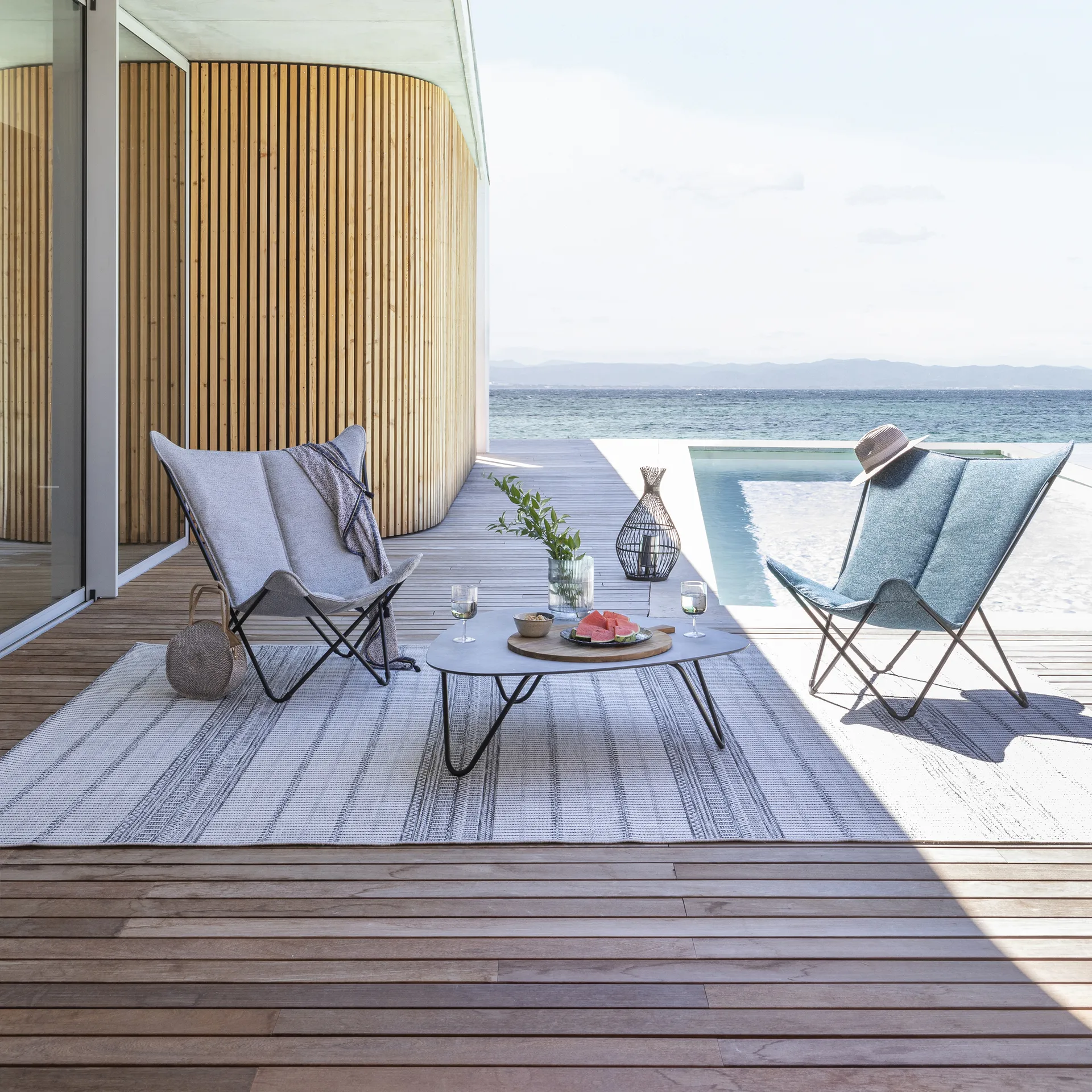 Espreguiçadeira Sphinx, Sunbrella Cobalt Lafuma