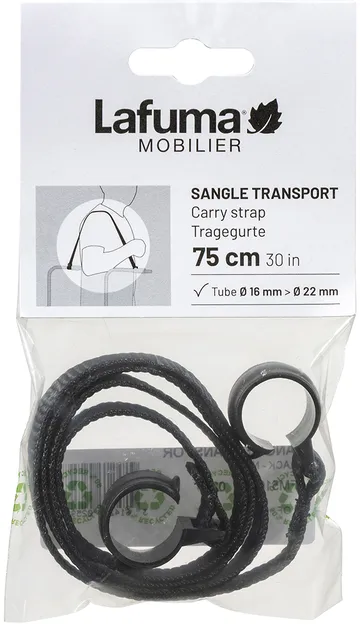 Lafuma correia para transporte de cadeira - Preto-noir - Lafuma