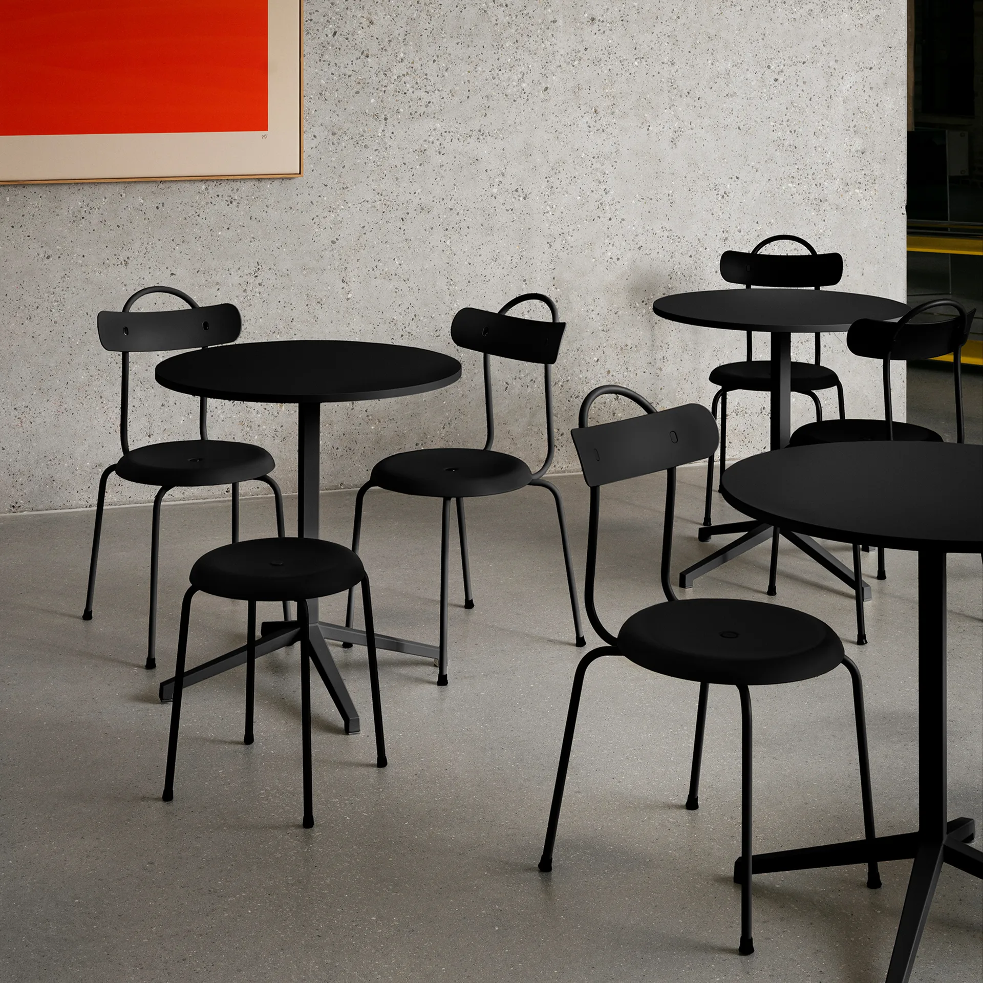 Banqueta e cadeira, Preto Lammhults