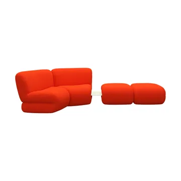 Bau apoio de pés - Vidar 0542 vermelho, reto - Lammhults