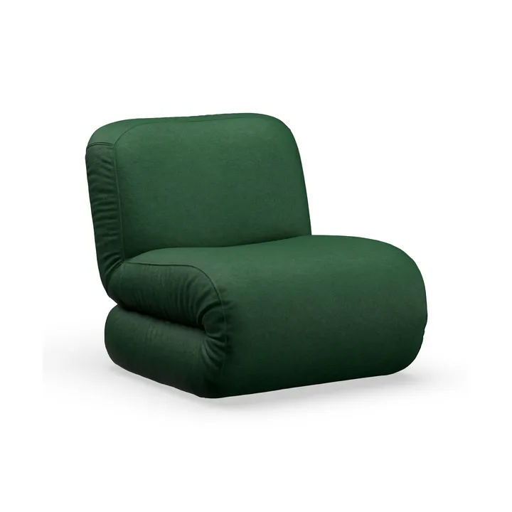 Bau poltrona - Divina melange-verde escuro, reto - Lammhults