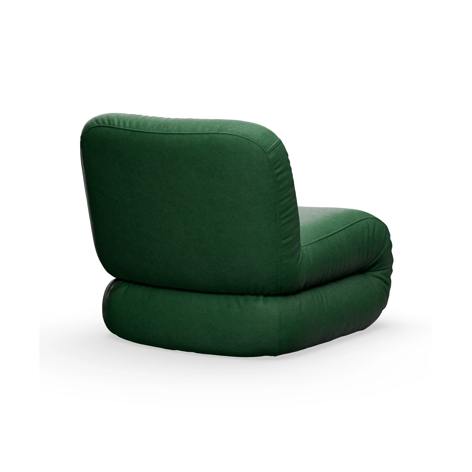 Bau poltrona, Divina melange-verde escuro, reto Lammhults