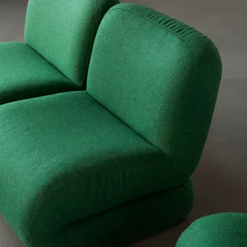 Bau poltrona - Divina melange-verde escuro, reto - Lammhults