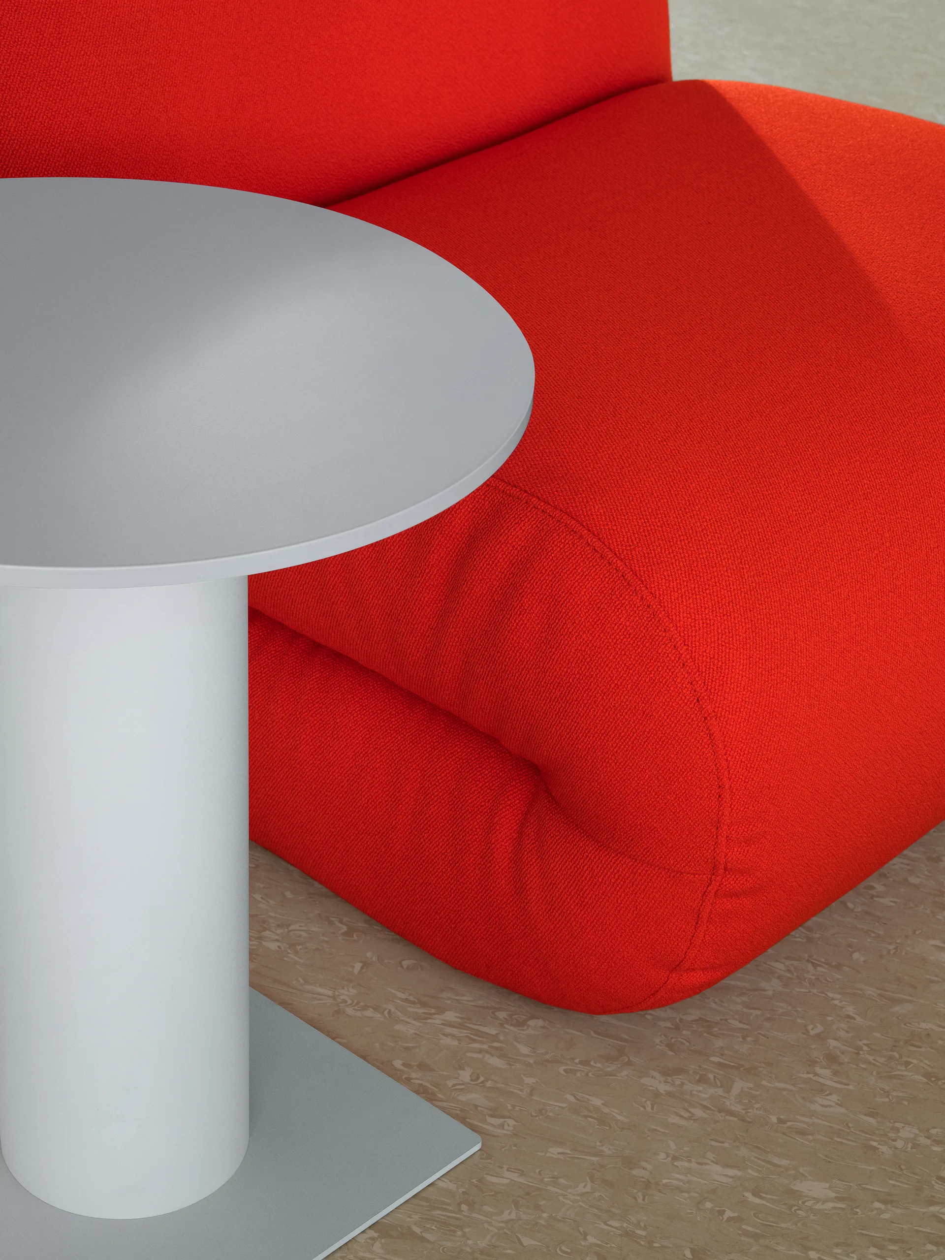 Bau poltrona, Vidar 0542 vermelho, reto Lammhults