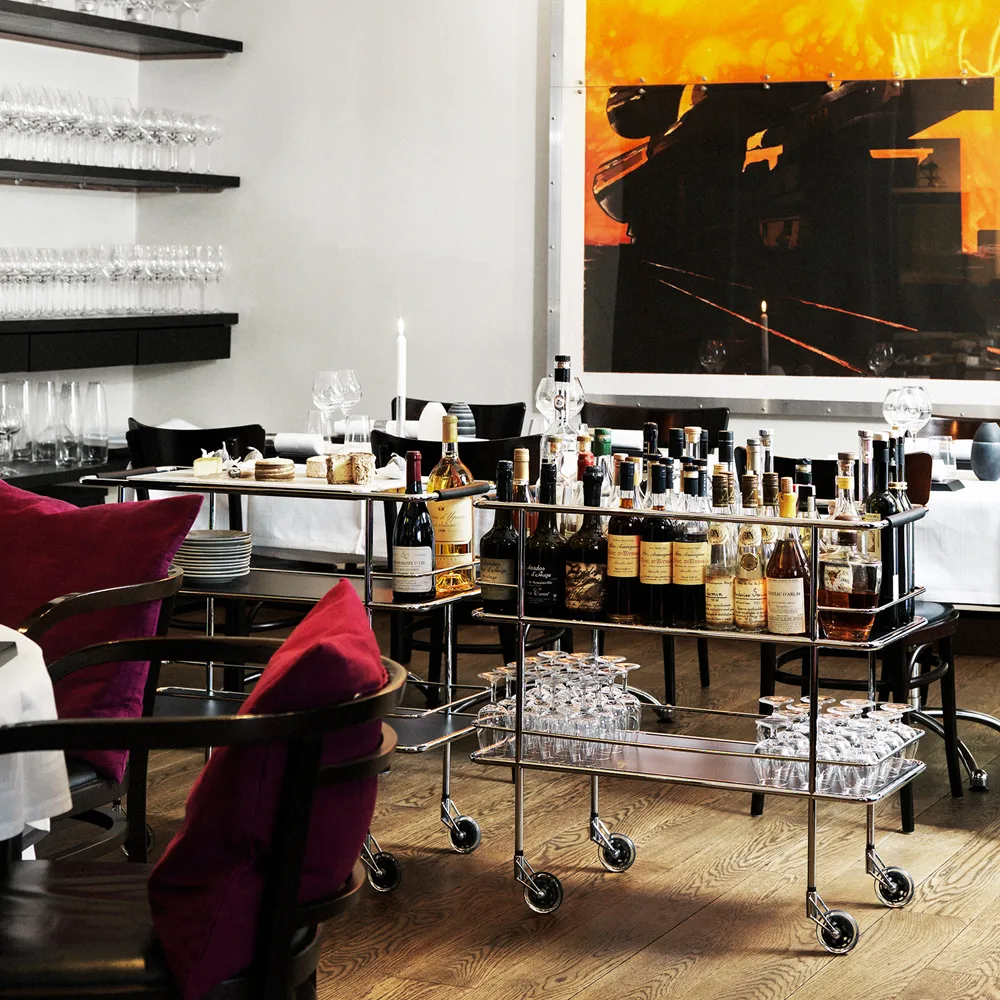 Carrinho de serviço Cargo, Laminado branco-cromo Lammhults