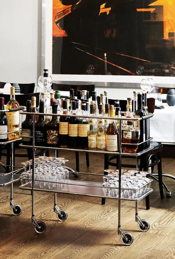 Carrinho de serviço Cargo - Laminado preto-cromo - Lammhults