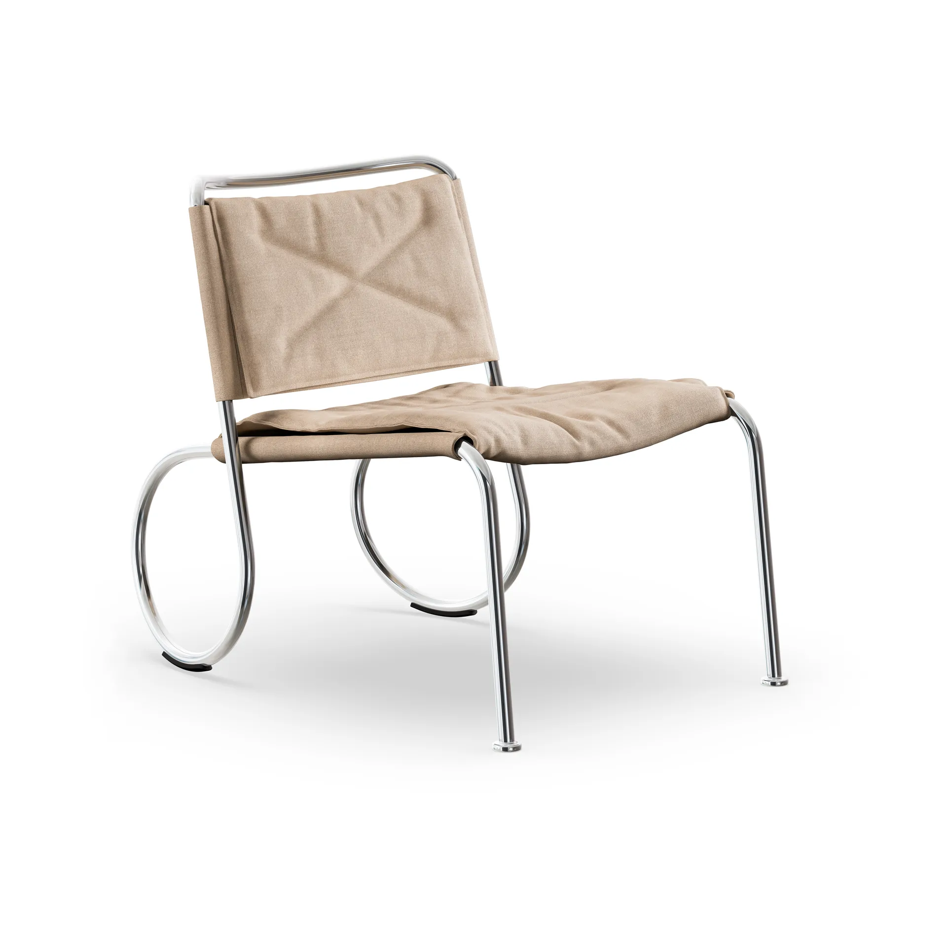 Corso easy chair cadeira, Tecido de linho natural-cromo Lammhults