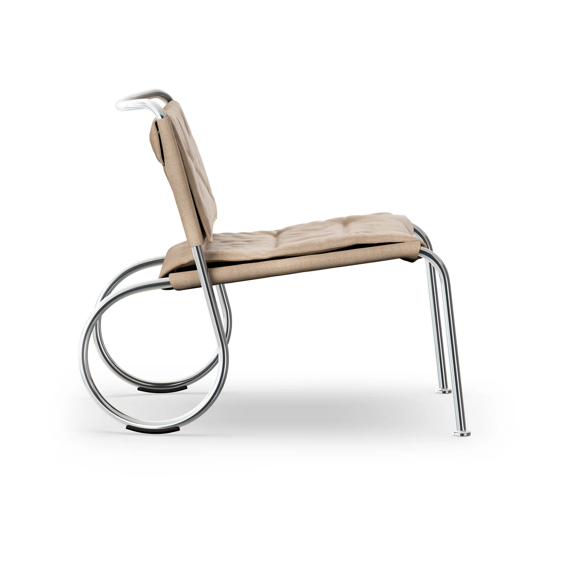 Corso easy chair cadeira, Tecido de linho natural-cromo Lammhults