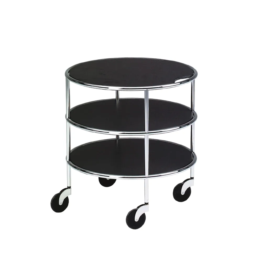 Mesa com rodas Chicago I, Laminado preto-cromo Lammhults