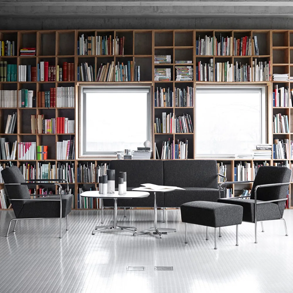 Mesa de centro Chicago III, Laminado preto-preto Lammhults