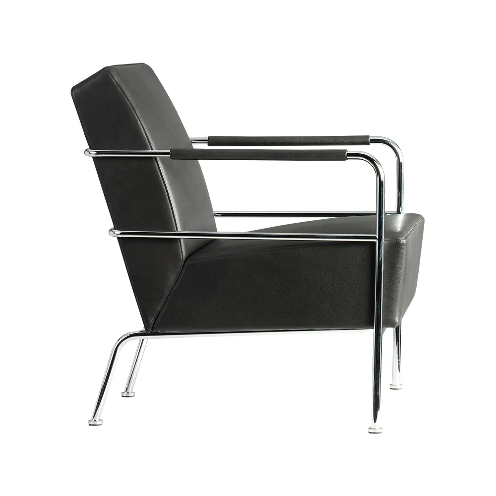 Poltrona Cinema, Elmo Nordic preto-cromo Lammhults