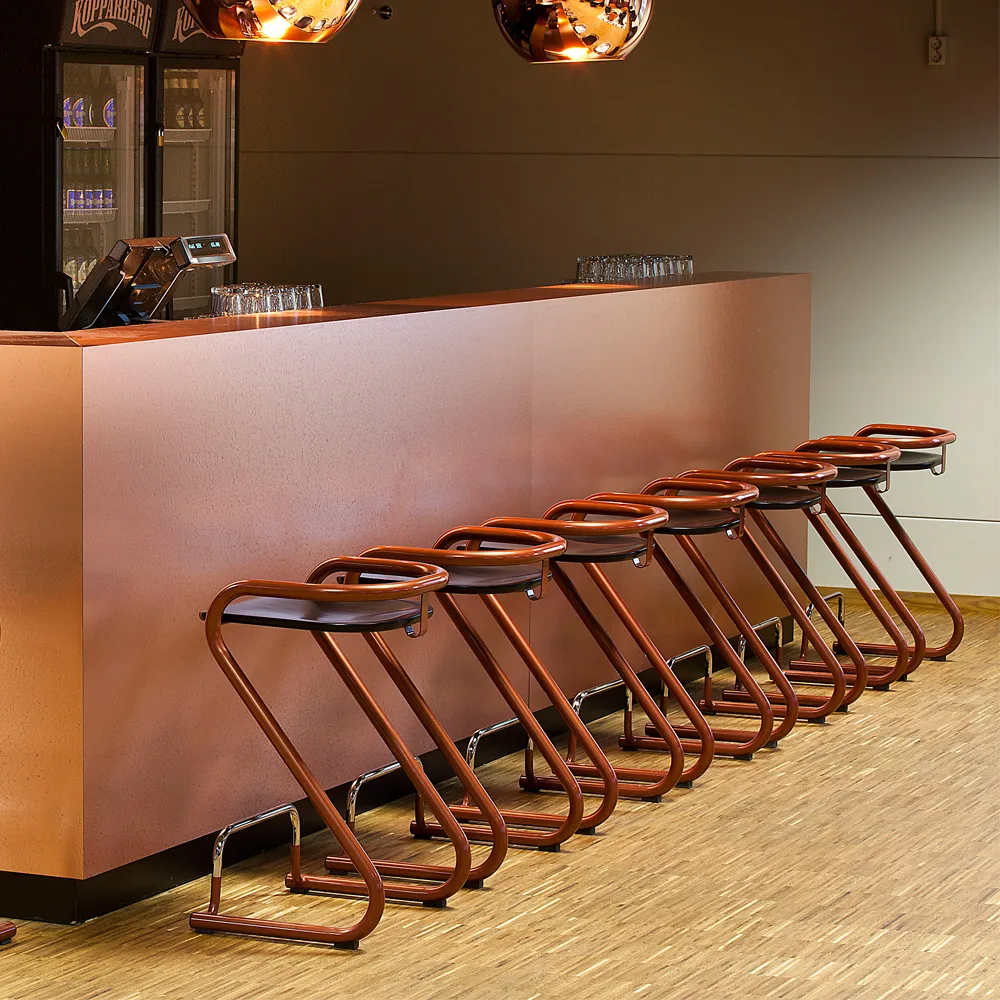 S70-3 banco de bar, Preto-cromo Lammhults