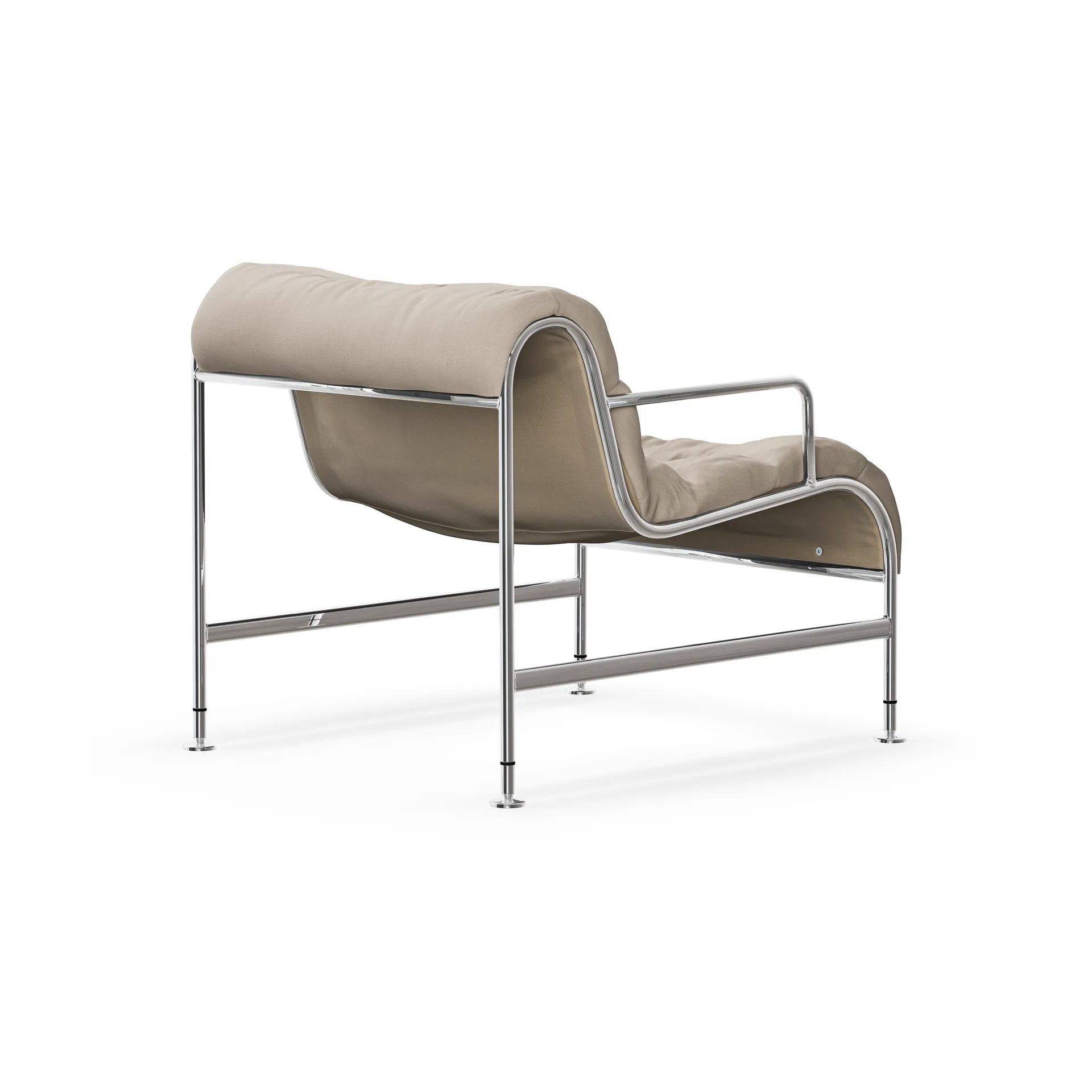 Sunny poltrona com braços, Mauro Putty-estativa cromada Lammhults