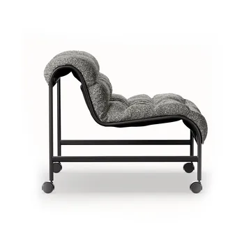 Sunny poltrona com braços - Zero Preto-suporte preto fosco c/ rodas - Lammhults