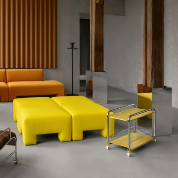 Tension carrinho de rolos - Cromado-signal yellow - Lammhults