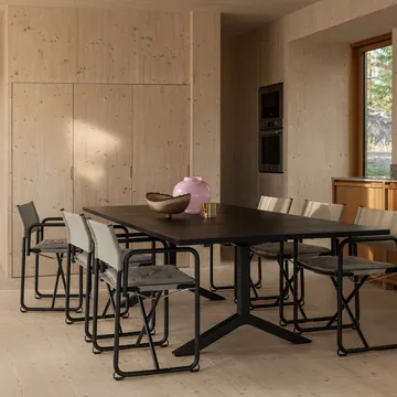 X75-2 cadeira com braços - Linho natural-cromo - Lammhults