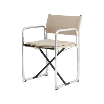 X75-2 cadeira com braços - Linho natural-cromo - Lammhults