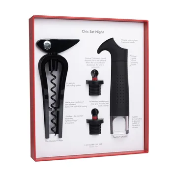 Chic set night conjunto de acessórios para vinho - 4 peças - L'Atelier du Vin