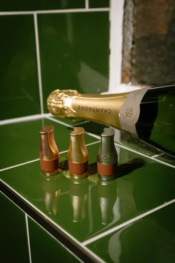 L'atelier du vin Le Trio tampas de garrafa - Rosa, prata e ouro (fosco) - L'Atelier du Vin