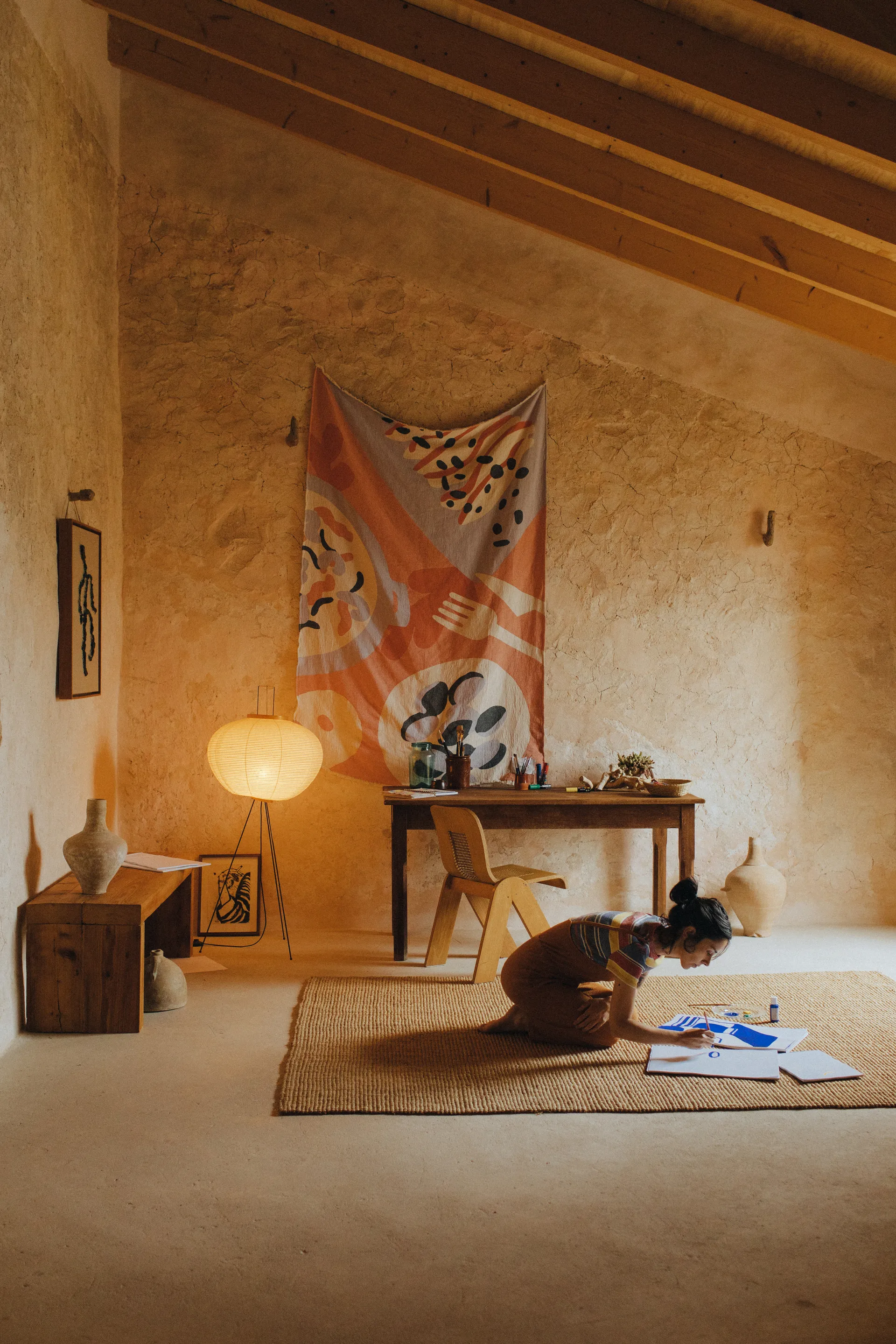 Boqueron manta de algodão 130x220 cm, Vermelho Layered