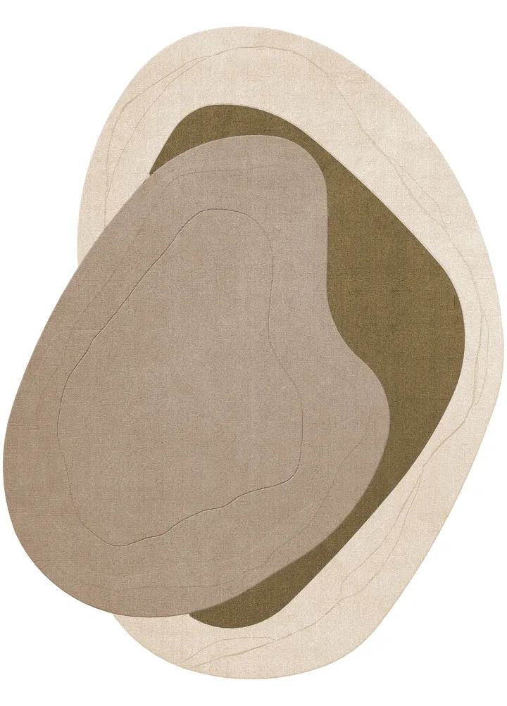 Erik Bratsberg Lozza tapete de lã - Olive, 230x300 cm - Layered