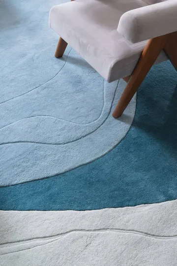 Erik Bratsberg Lozza tapete de lã - Teal, 210x270 cm - Layered
