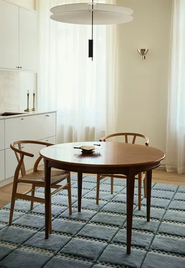 Lilly tapete de lã - Blue, 200x300 cm - Layered