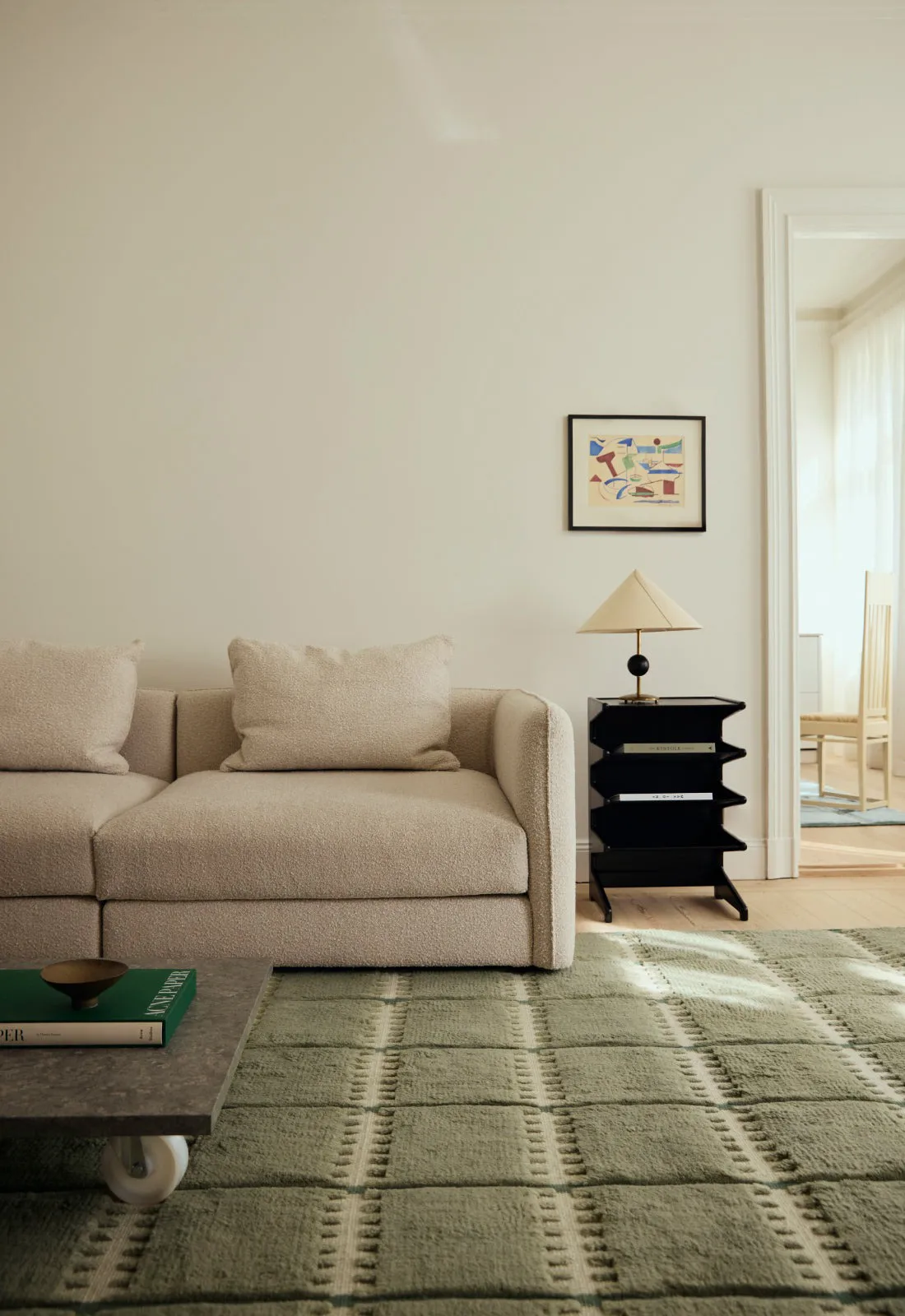 Lilly tapete de lã, Green, 250x350 cm Layered