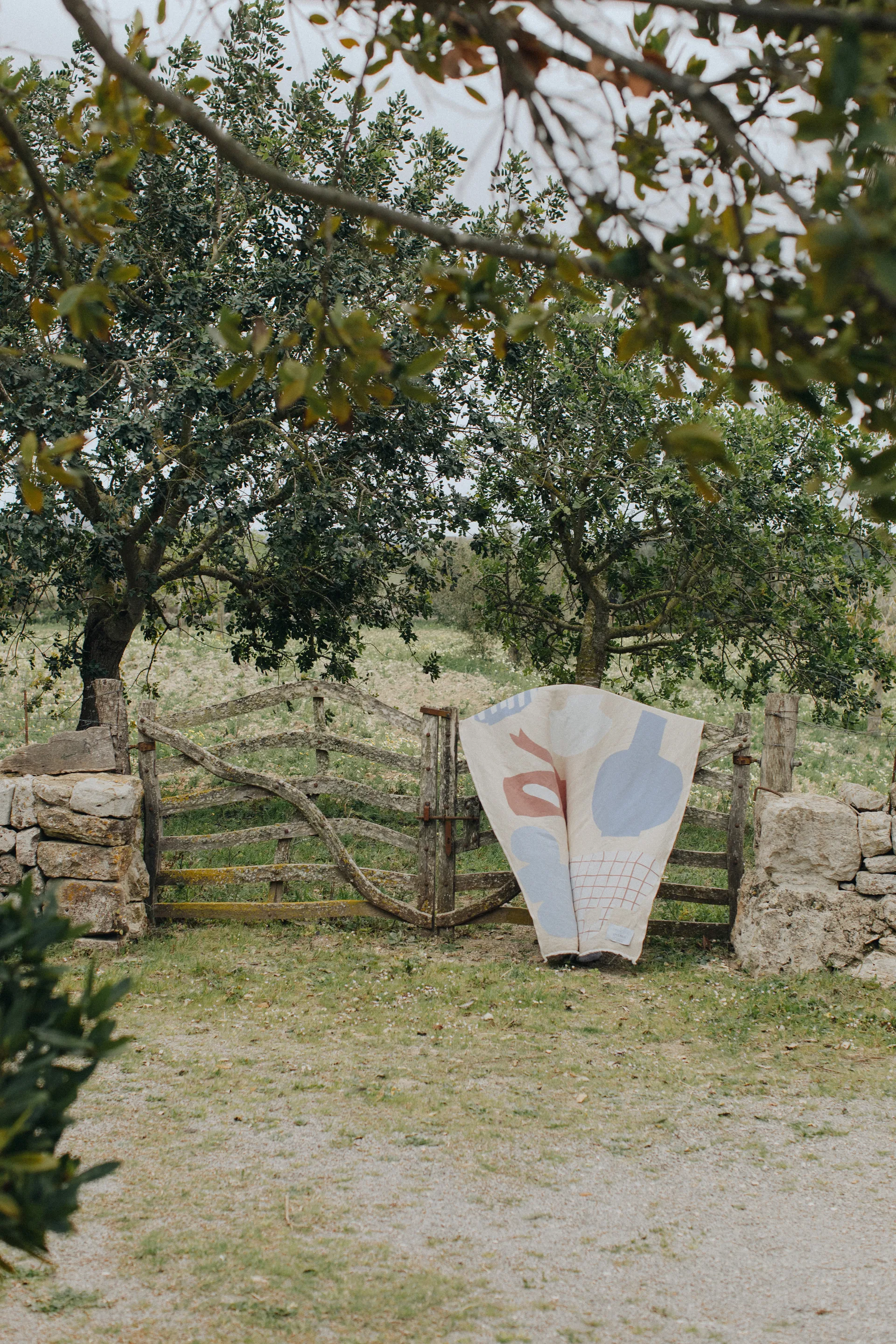 Picnic manta de algodão 130x220 cm, Beige Layered