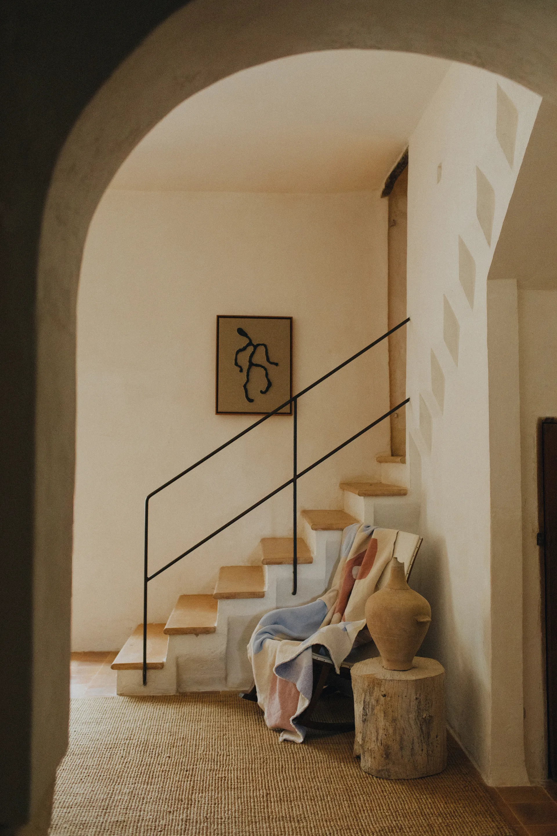 Picnic manta de algodão 130x220 cm, Beige Layered