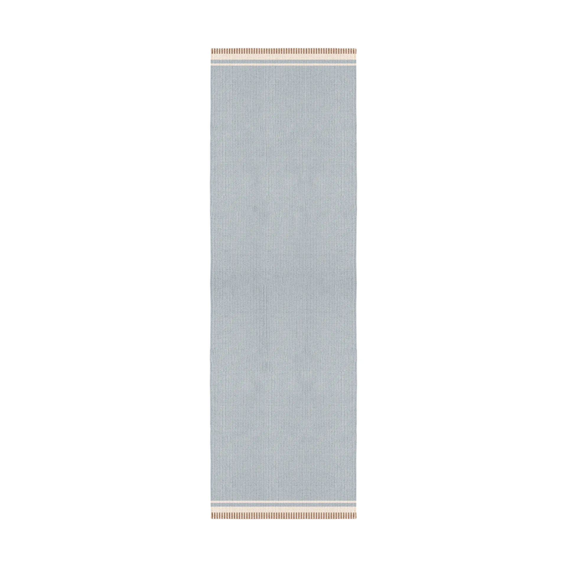 Röllakan Solid tapete de lã, Azul sky, 80x300 cm Layered